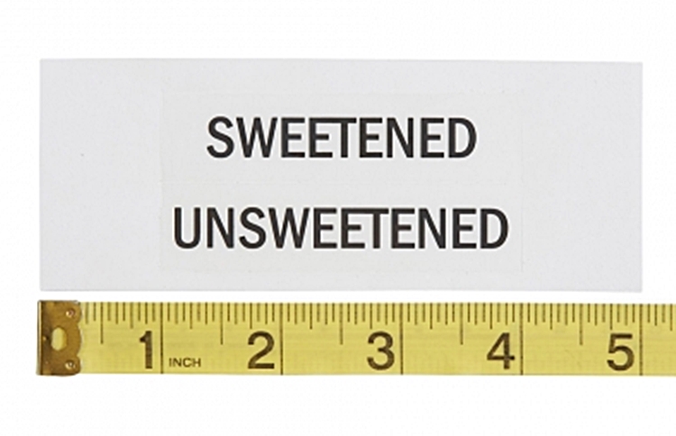 (image for) Wilbur Curtis WC-38363 LABEL, UNSWEETENED/SWEETENED T - Click Image to Close